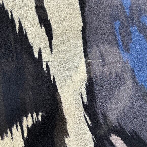 rag & bone Silk Tank Black Ikat Print Asymmetrical Hem Made in USA - Picture 5 of 8